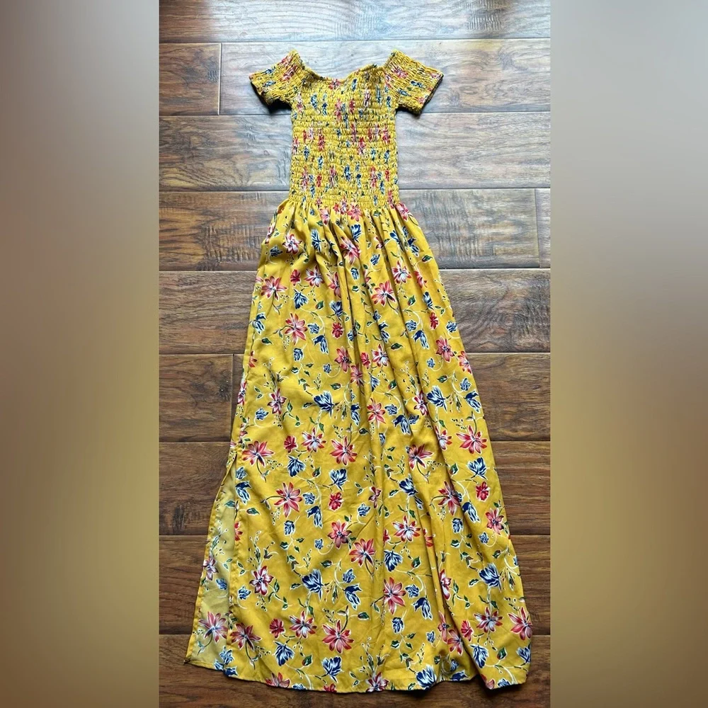 Kebeya Yellow Floral Dress Women Small/Medium - Picture 3 of 5